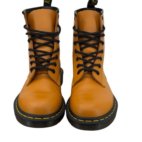 Dr. Martens 27139 Pumpkin Orange Smooth Leather Combat Boot Women's US 5 M 6 L - Picture 2 of 11